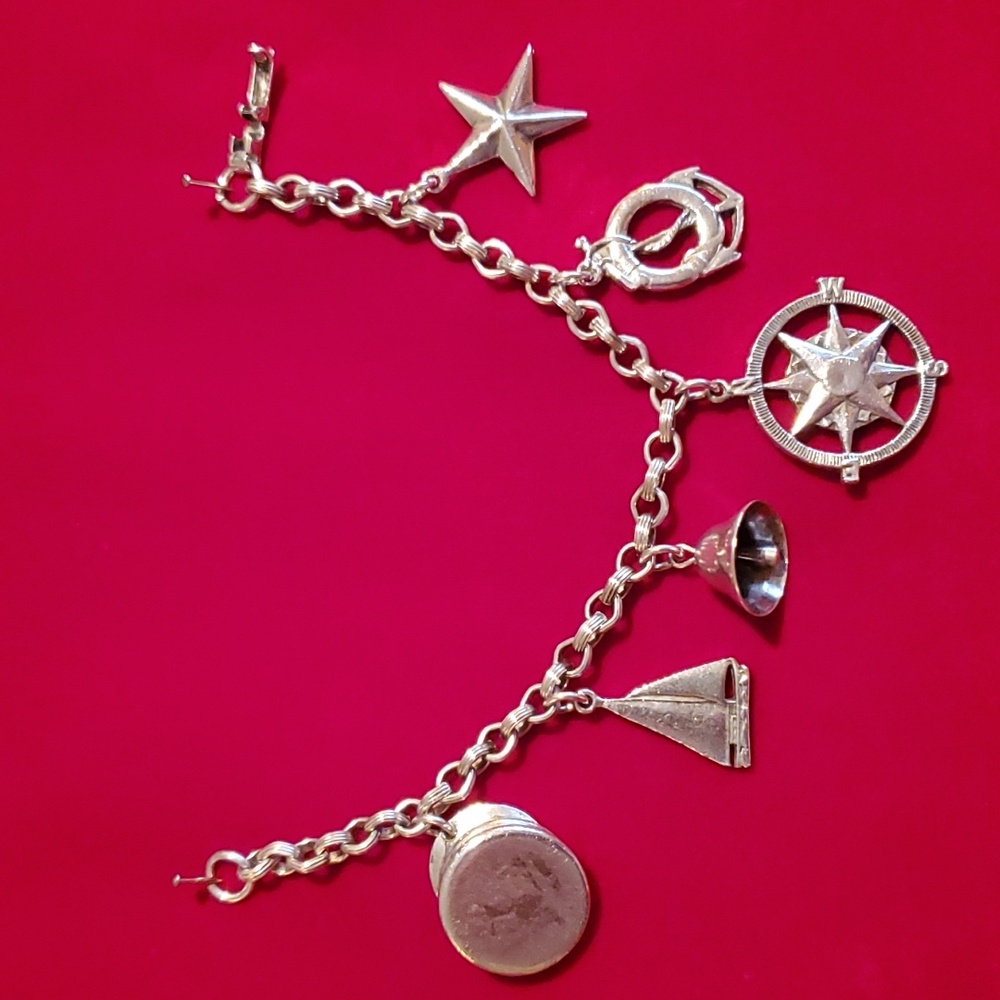 Vintage Nautical Anchor Charm Bracelet Coro - Picture 5 of 6